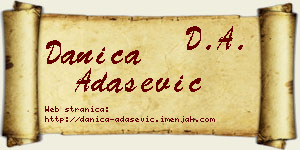 Danica Adašević vizit kartica